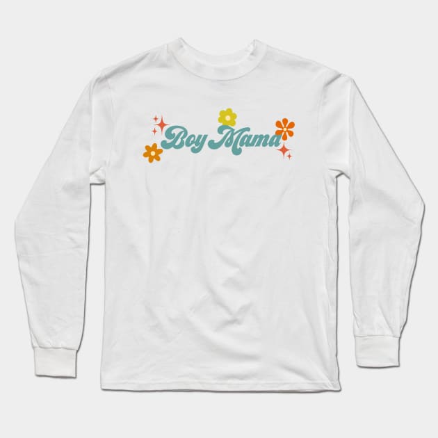 Boy mama - 70s style Long Sleeve T-Shirt by Deardarling